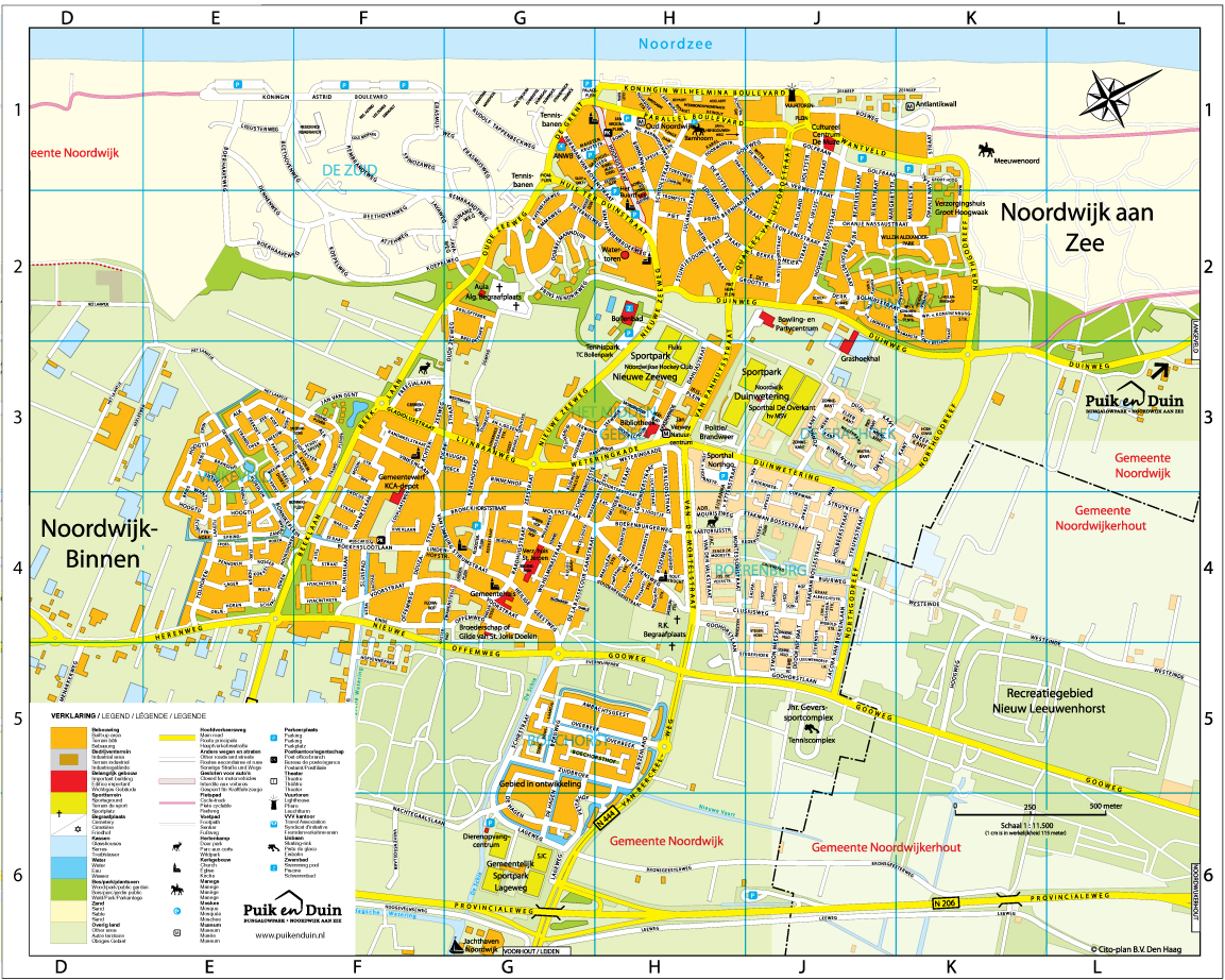 Map of Noordwijk